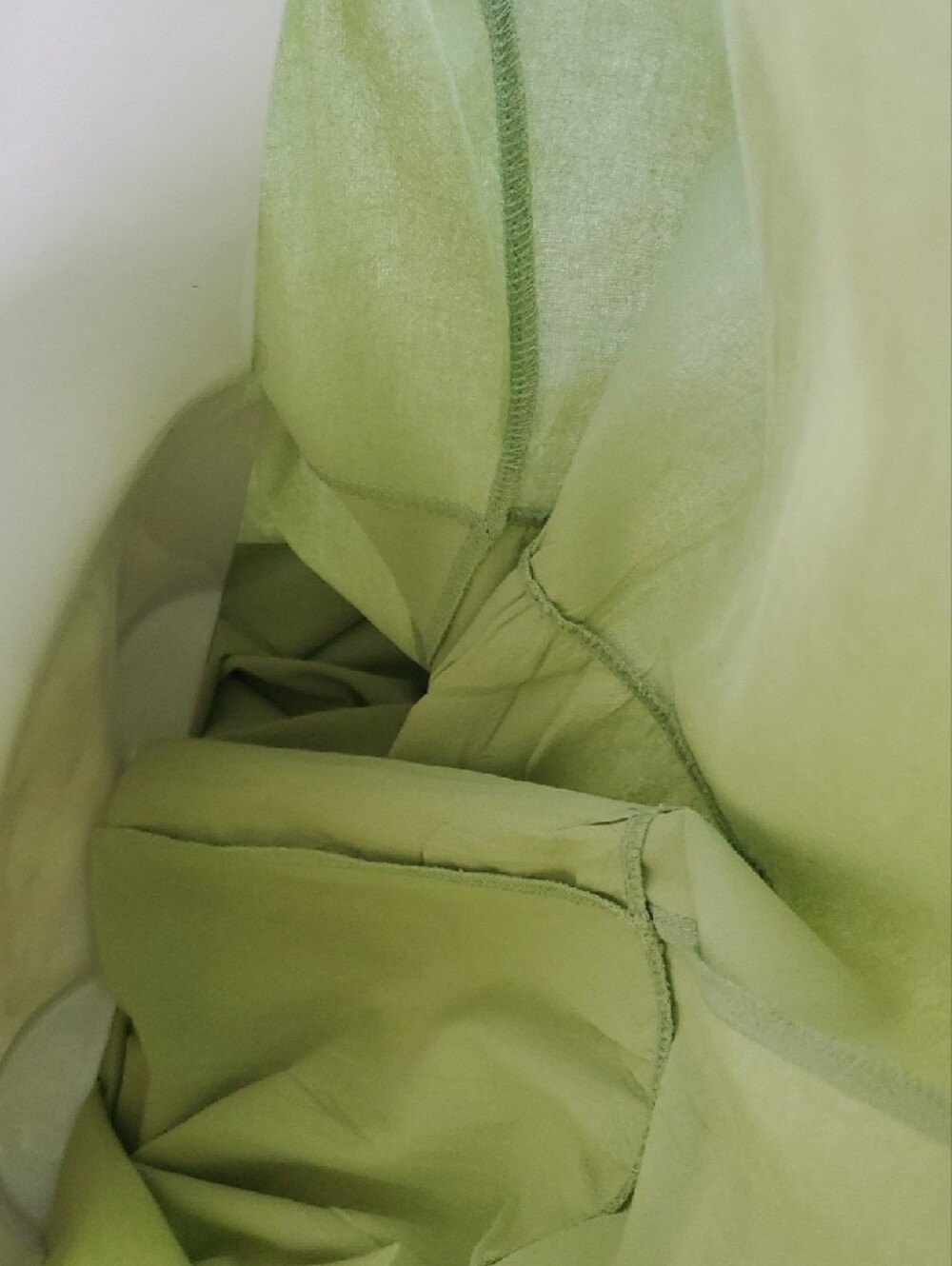 Sleeveless Maxi Linen Blend Dress in Lime Green - Picture 12 of 14